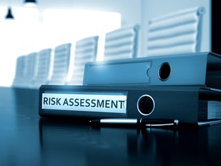 Risk Assessment. Business Concept on Blurred Background. Office Folder with Inscription Risk Assessment on Working Desktop. Risk Assessment - Concept. 3D..jpeg