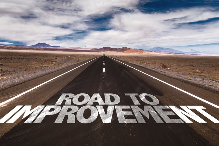 Road to Improvement written on desert road.jpeg