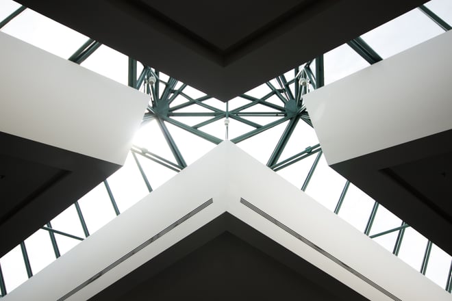 Abstract image displaying the inside of modern structure